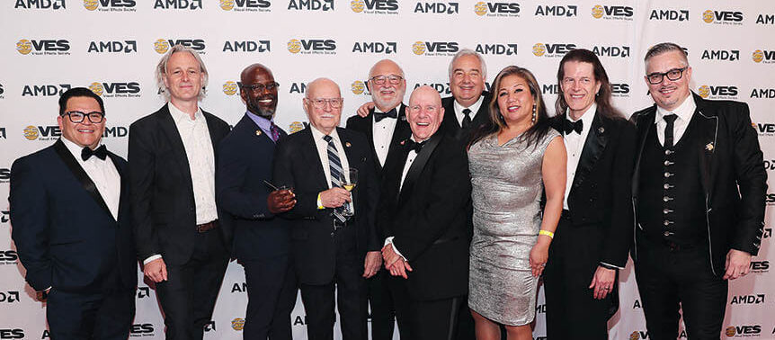 VES Awards Committee members who paused for a photograph included, from left to right: Diego Rojas, Martin Rushworth, Olun Riley, Chuck Finance, Bob Coleman, Dan Rosen, Reid Paul, Lopsie Schwartz, Scott Kilburn and David Johnson, VES. Not pictured: Den Serras, Brent Armstrong, Rob Blau, Katie Brillhart, Stephen Chiu, Emma Clifton, Dave Gouge, George Macri, Sarah McGee, Jeff Okun, VES, Lisa Sepp-Wilson, David Valentin.