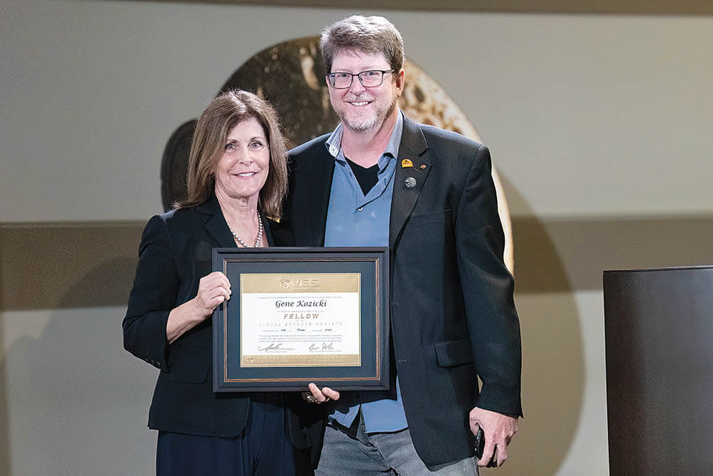 VES Fellow Gene Kozicki, VES with VES Board Chair Lisa Cooke.