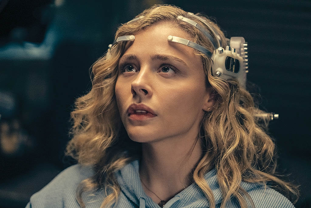 Chloë Grace Moretz in the The Peripheral, based on a William Gibson novel. (Photo: Sophie Mutevelian. Image courtesy of Prime Video)