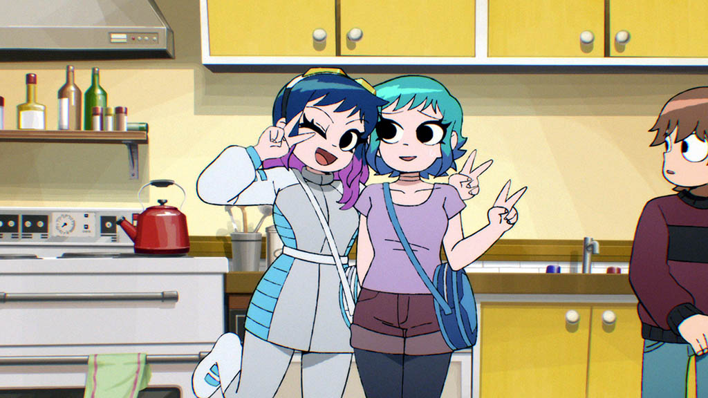 Making an appearance are futuristic versions of Ramona Flowers and Scott Pilgrim.