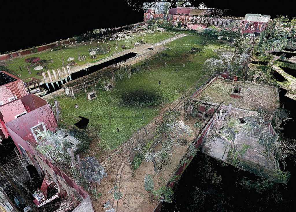 LiDAR scanning has become an essential tool in creating virtual versions of real locations that crew members can access remotely.(Image courtesy of Virtual Production Partners and Amazon MGM Studios) 