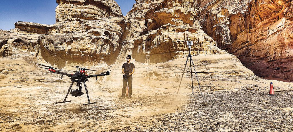 Drones have proven handy when having to LiDAR huge environments. (Image courtesy of Clear Angle Studios)