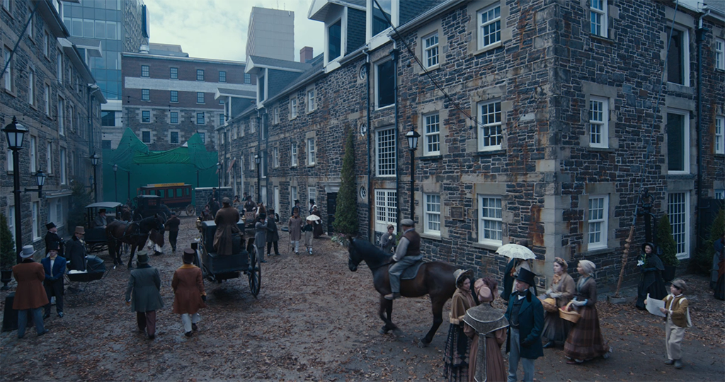 The compositing team at Ingenuity Studios added dirt to the buildings and windows to make the environments appear more believable.