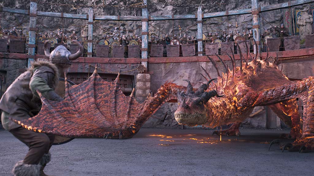 Each dragon was given a distinct fire that was a combination of practical and digital elements. 