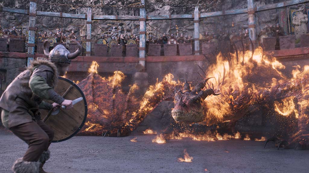 Each dragon was given a distinct fire that was a combination of practical and digital elements. 