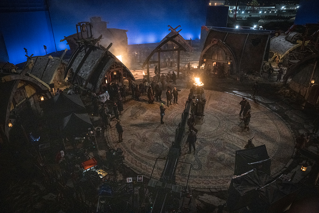 Despite having significant set builds, digital extensions were still required to achieve the desired scope for Berk.
