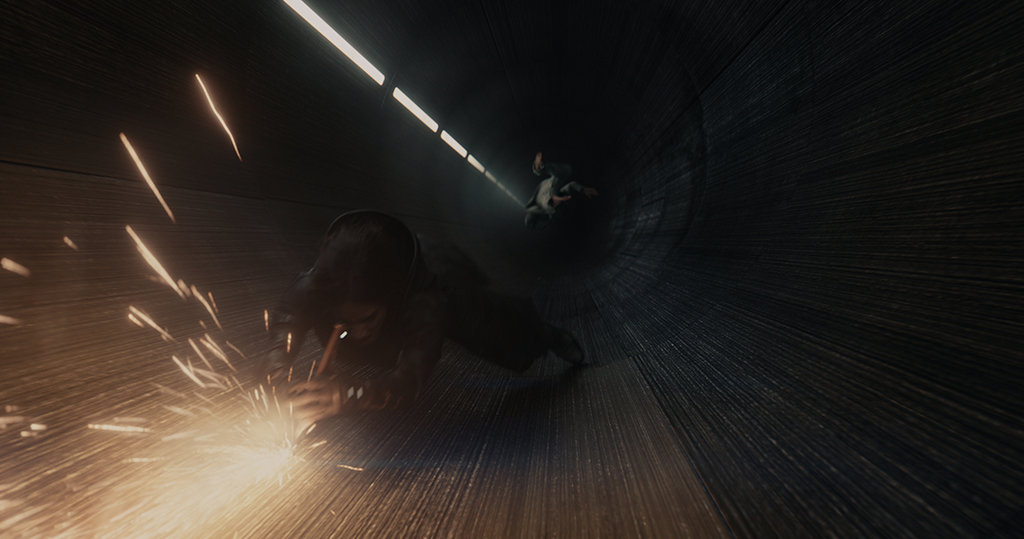 Sparks were treated as 3D assets, which allowed them to be better integrated into shots as interactive light. 