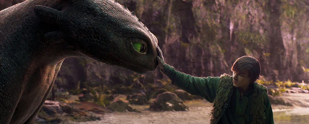 One of the hardest scenes to recreate and animate was Hiccup befriending Toothless. 