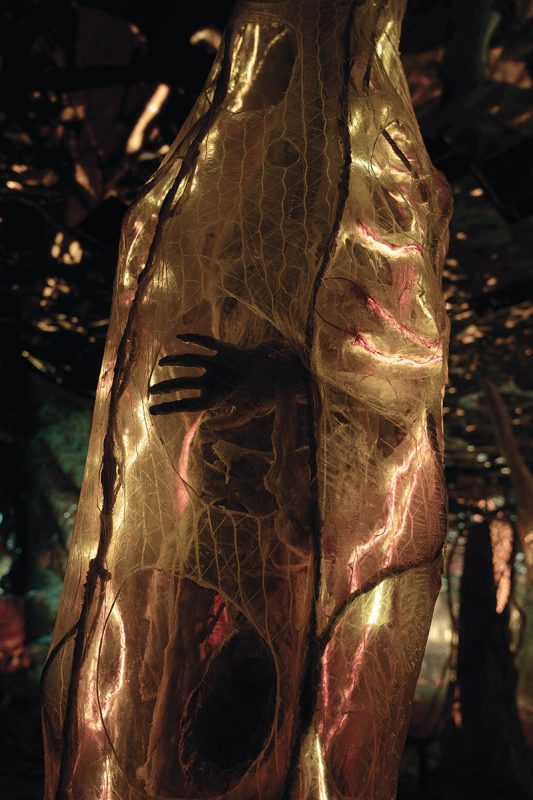 Practical pods were constructed with actors placed inside.