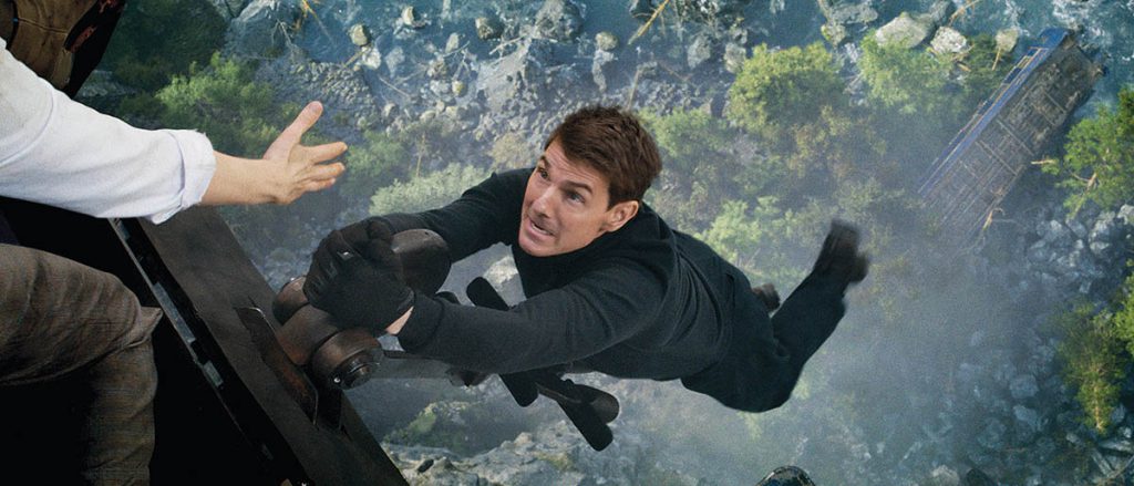 Digital augmentation assisted in raising the sense of peril for Tom Cruise inMission: Impossible – Fallout. (Image courtesy of Paramount Pictures) 