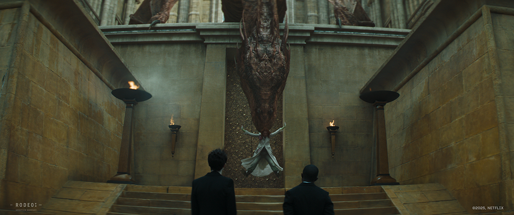 The size of the Guardians did not always allow for stand-ins or puppets to be utilized in shots. 