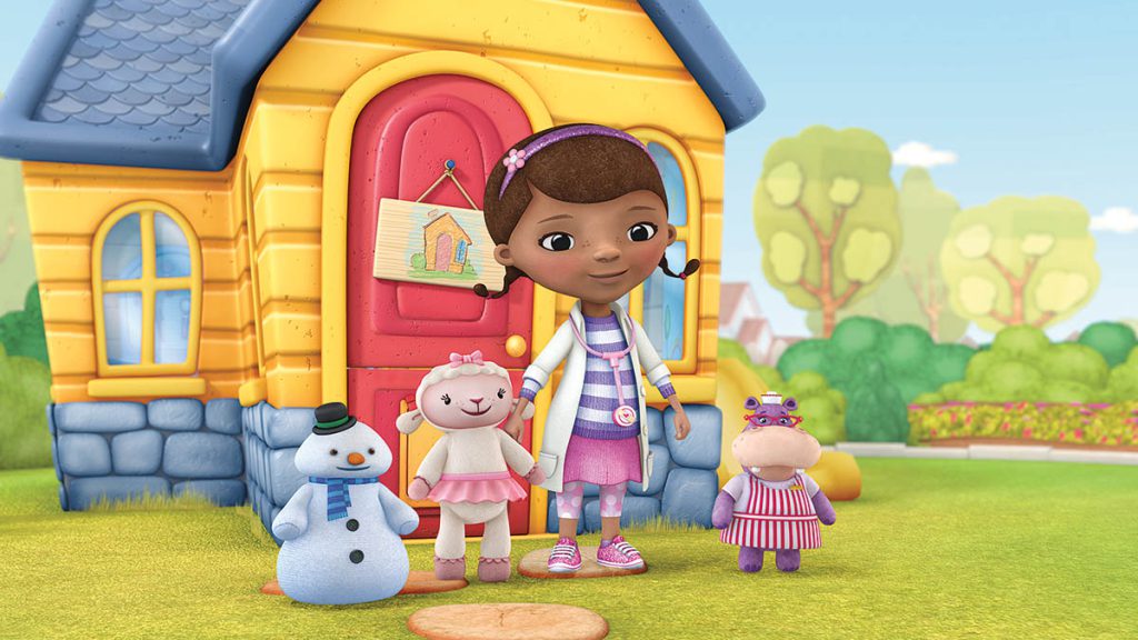 Airing five seasons on Disney Jr., animated children’s series Doc McStuffins was produced by Dublin company Brown Bag Films. (Image courtesy of Disney and Brown Bag Films)