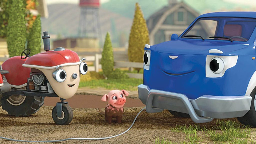 Brown Bag Films is behind Get Rolling with Otis, an 11-minute, CGI-animated preschool series from Apple TV+ based on Loren Long’s bestselling book series. (Image courtesy of Apple TV+ and Brown Bag Films)