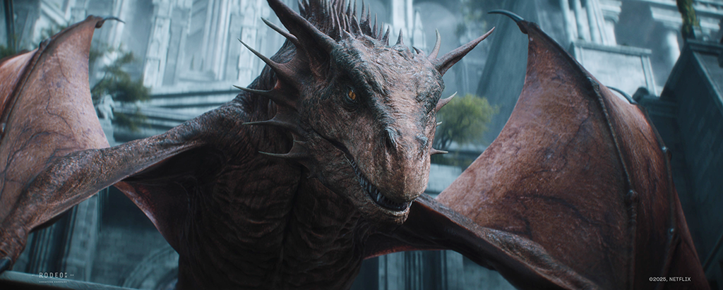 The fact that the mouth opens made it trickier to get the speaking action to look right for the wyvern.