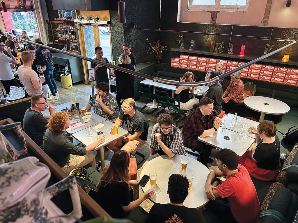 VES Australia members and guests assemble for a festive mixer at Atomic Brewery in Sydney.