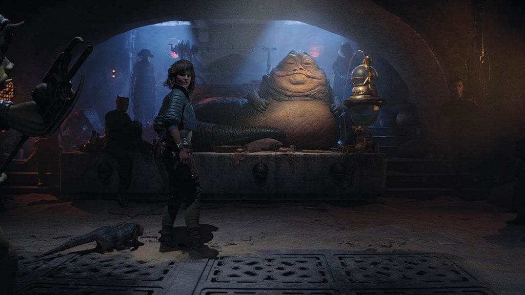Among the familiar faces making an appearance is Jabba the Hutt.