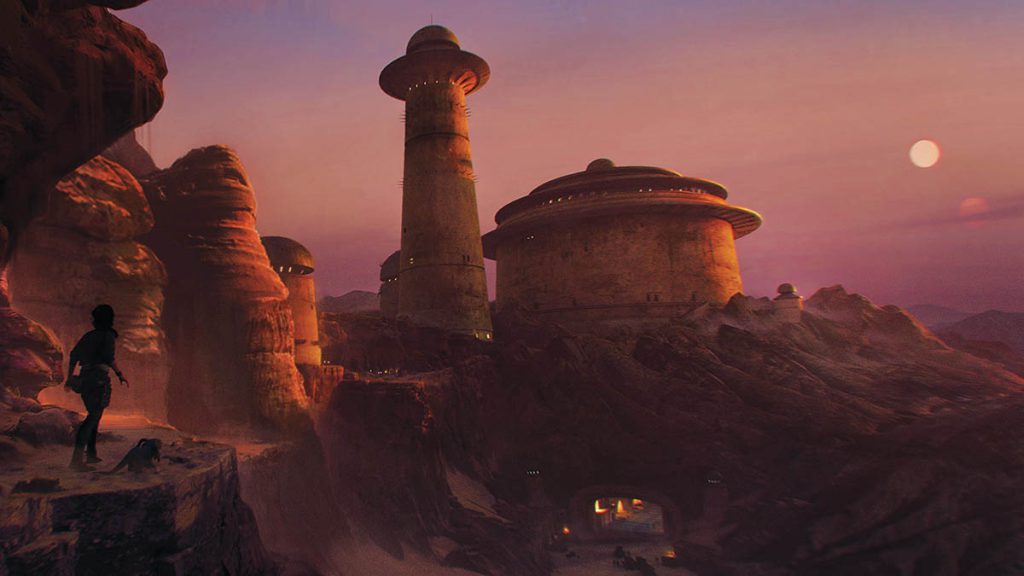 The first planet introduced in the Star Wars universe, Tatooine gets visited, with Jabba’s Palace being a prominent setting.