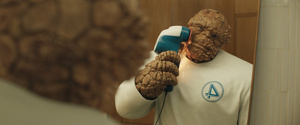 A stand-in rock nicknamed ‘Jennifer’ assisted in getting the right lighting for the Thing. 