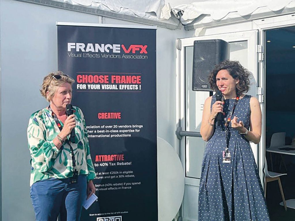 Bauwens, left, is Co-President of France VFX, an association of French VFX vendors, and a passionate spokesperson for the benefits of utilizing French VFX in international as well as local productions.