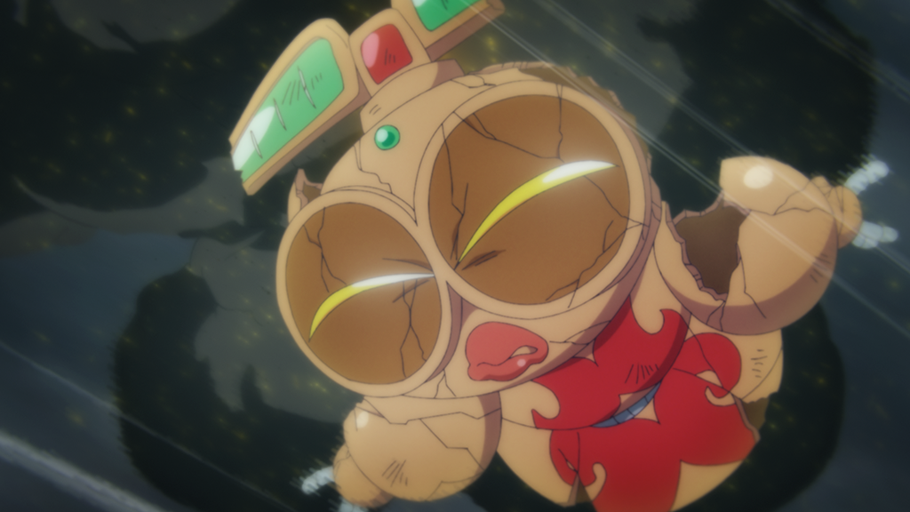 The robot design for QJ remained close to the original, which gave him a mascot look.