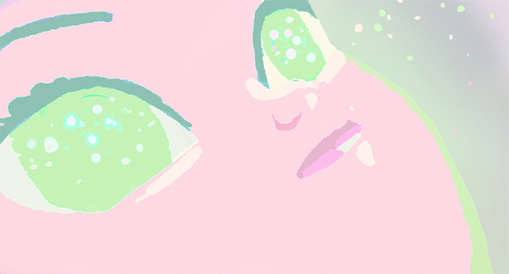 The color script from the opening sequence where the fetus of Amélie believes she is the center of the universe.