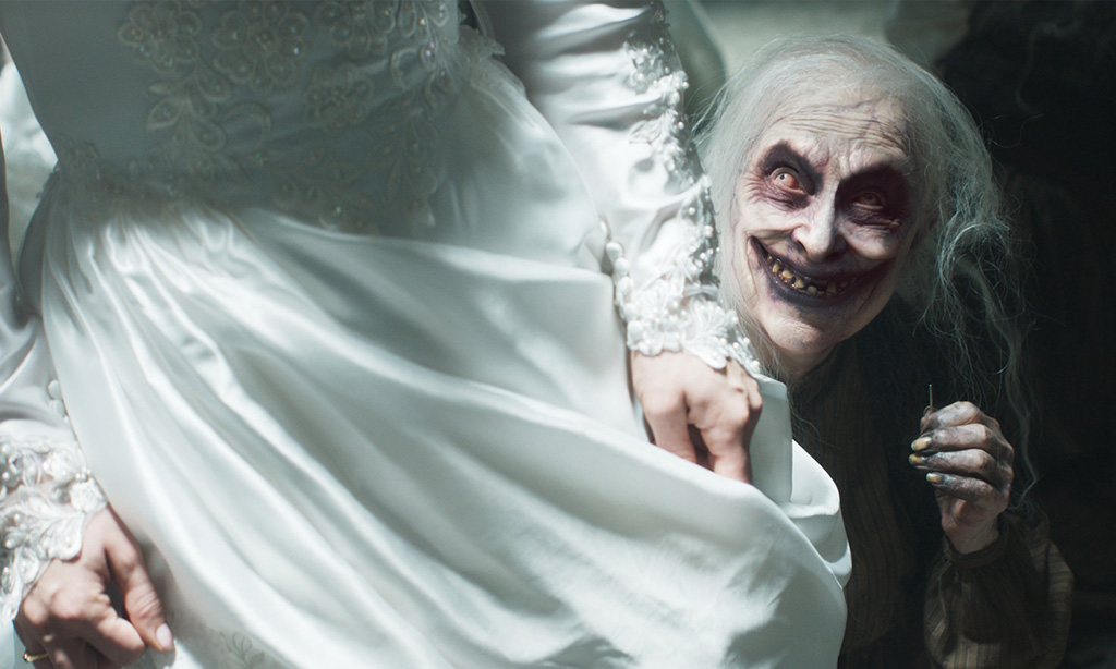 Conveying a disturbing smile for Abigail Arnold was a fine line between being creepy or silly. 