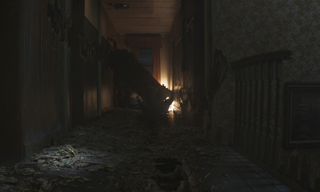The hallway was modeled with the destruction in mind.