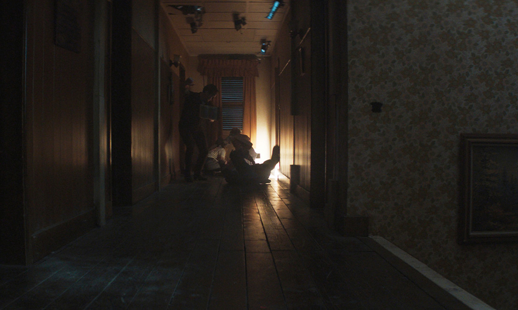 The hallway was modeled with the destruction in mind.