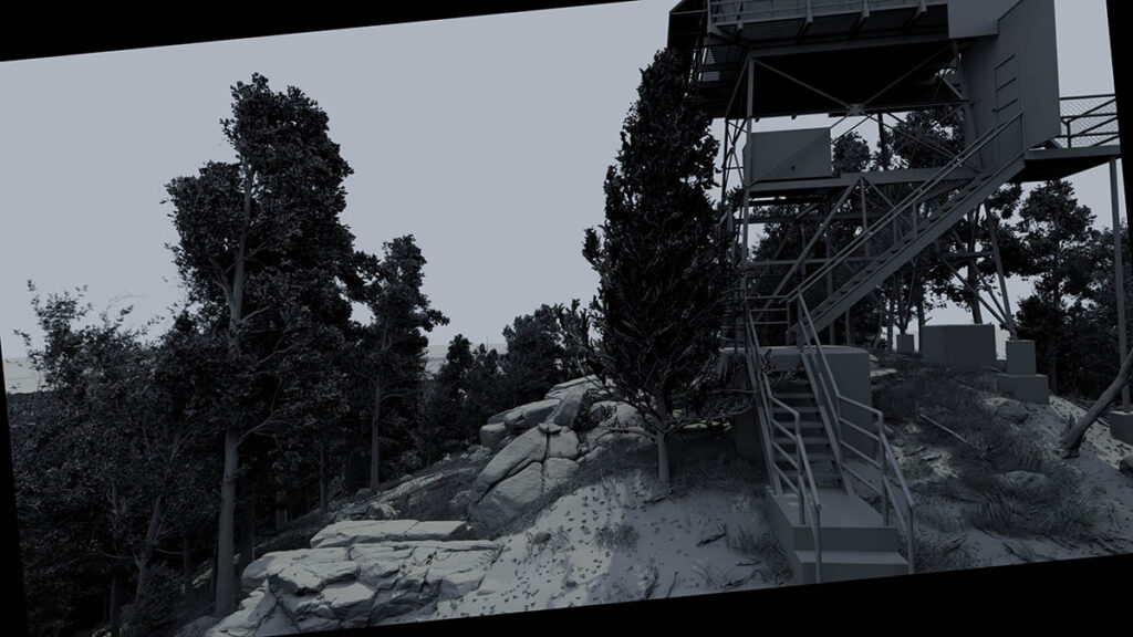 An Ember Cam was created via the VCam in Unreal Engine to emulate the shooting style of Paul Greengrass and to place the audience in the middle of fiery chaos.