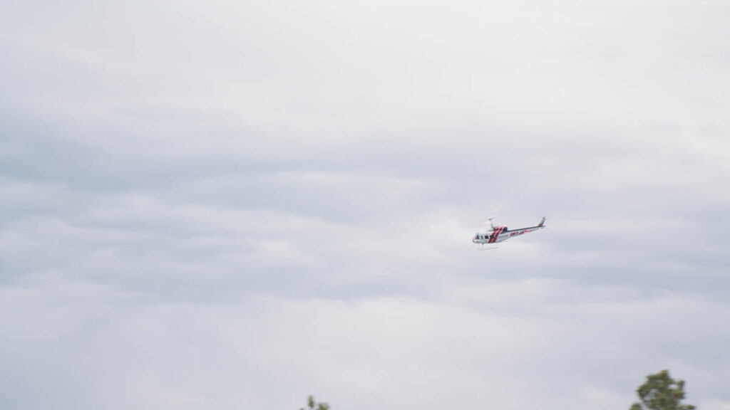 Skies had to be replaced with the smoke clouds emphasizing the massive size of the forest fire.