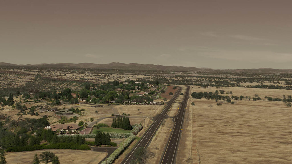 The aerial shots enabled the audience to get a sense of geography and direction.