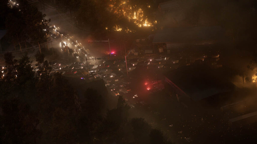 Traffic is a huge player in the narrative as it stops people from getting away.