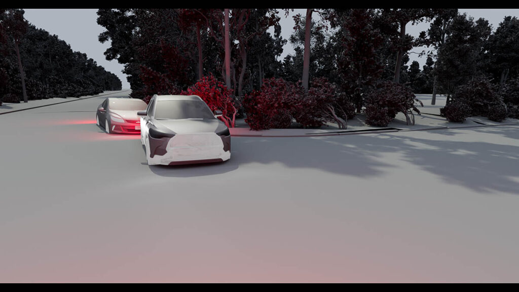 Matthew McConaughey attempts to direct traffic so the school bus can escape.