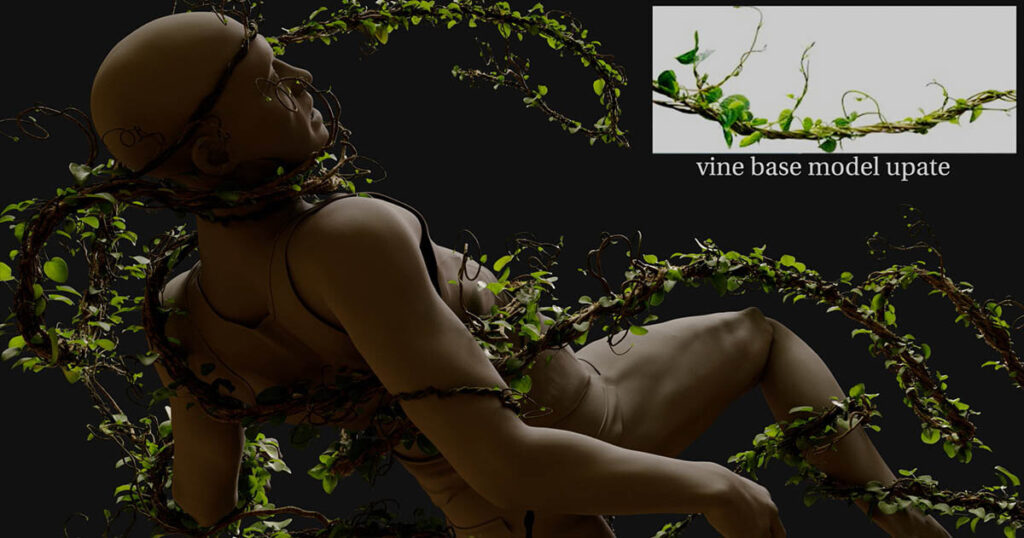 A vine base model update shows the look and how it interacts with the human body. 