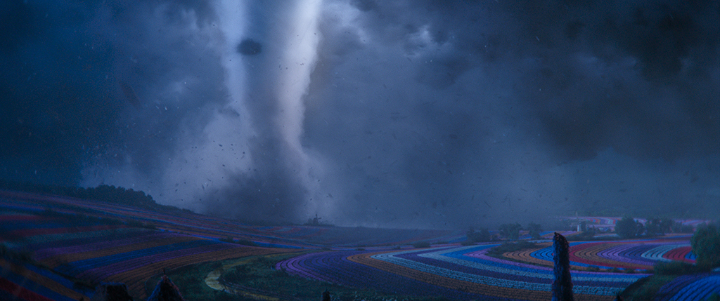 Adding to the complexity of the tornado was that it had to follow an exact pathway.