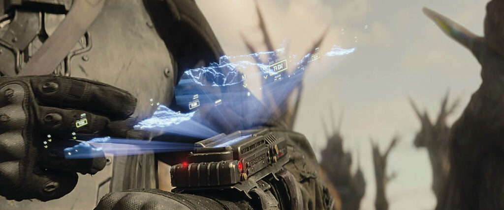 Being involved in different industries causes a cross-pollination of ideas and techniques for the Territory Group, which contributed effects to Atlas (2024). (Image courtesy of Territory Group and Netflix)