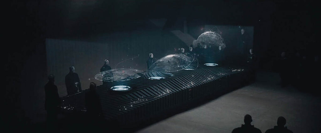 Holograms have become a specialty of the Territory Group, as seen in Dune: Part Two.(Image courtesy of Territory Group and Warner Bros. Pictures)