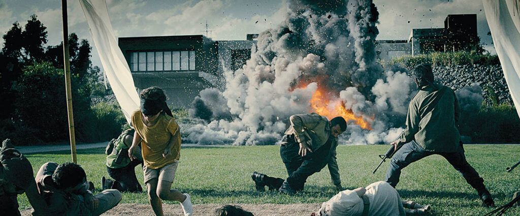 PFX contributed effects to Locked (2025). PFX believes in building a solid studio in each country, which has been achieved mostly through the acquisition of local companies. (Image courtesy of PFX and Paramount Pictures)