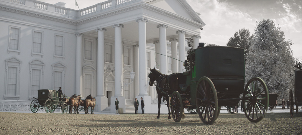 The White House was treated as character in its own right. 