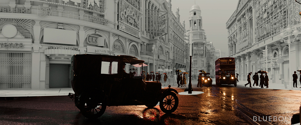 The vintage cars were not able to drive for multiple takes.