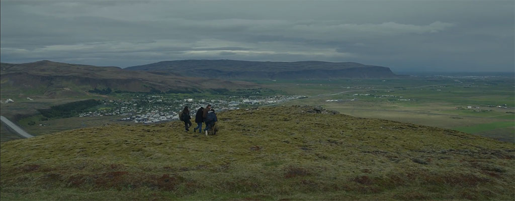 The Clarke Crater was a matte painting that made use of 2.5D projections and some animated elements to give it life. 