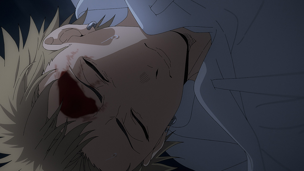 Perspective changes add drama to scenes, such as when Rintarō shields Kaoruko from a punch. (Image © Saka Mikami, KODANSHA/"The Fragrant Flower Blooms with Dignity" Committee)