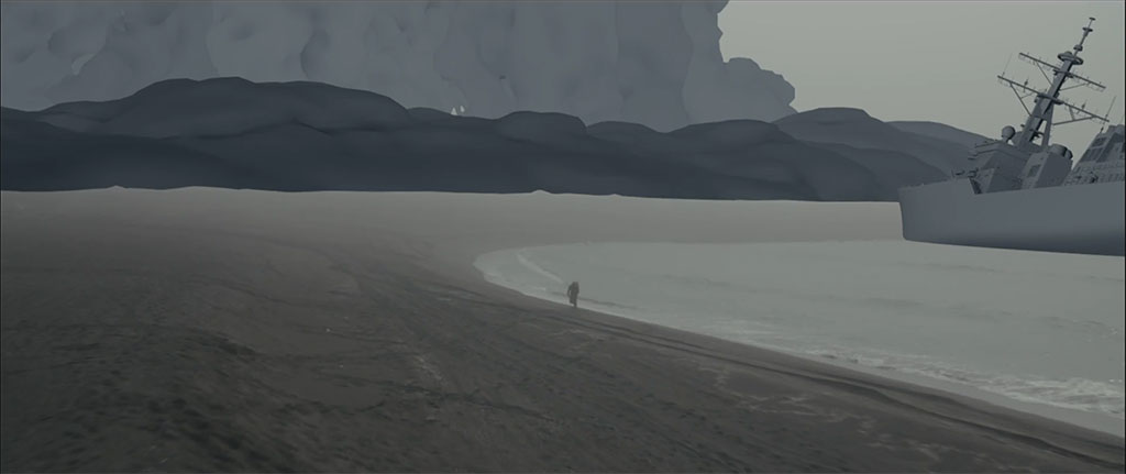 The ship is digitally inserted into the Radioactive Storm Chase.