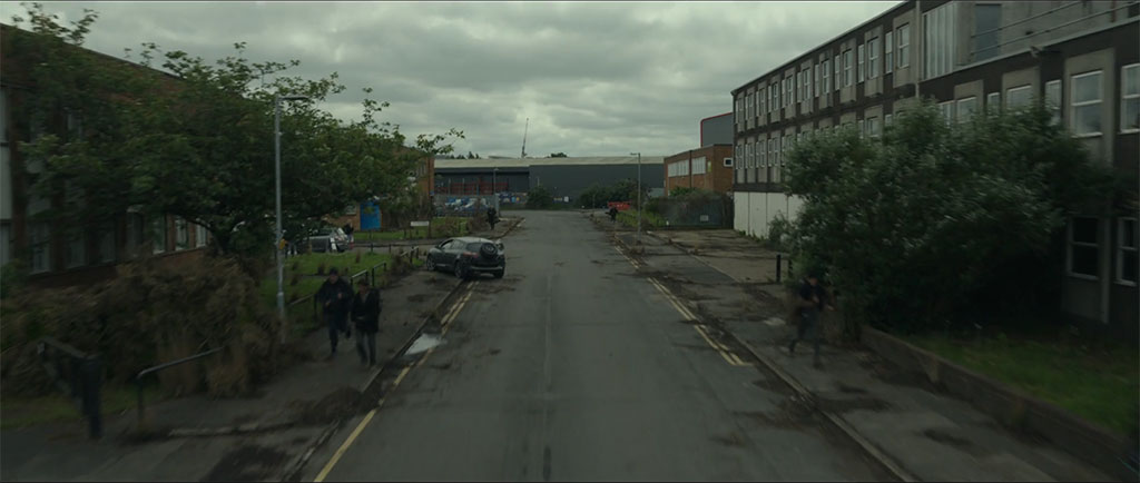 An overcast sky is turned into a menacing one for the storm that hits Liverpool.