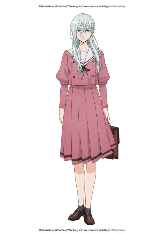 Subaru Hoshina’s hairstyle turned out to be surprisingly difficult to draw. (Image © Saka Mikami, KODANSHA/"The Fragrant Flower Blooms with Dignity" Committee)