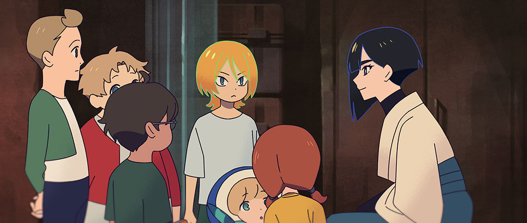 One of Hitoshi Haga’s favorite scenes is when F has a heartfelt conversation with the children on the refugee ship.