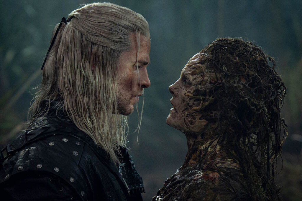 Geralt encounters a river-dwelling Rusalka. 