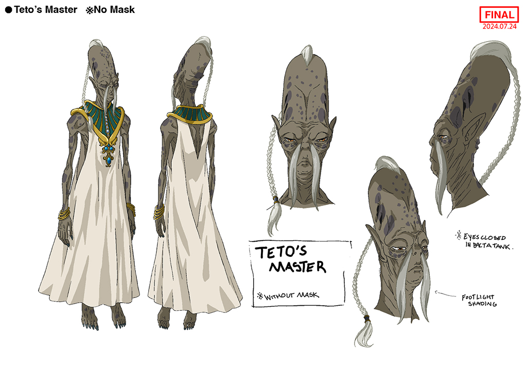 A visualization of Teto’s Master without a mask.