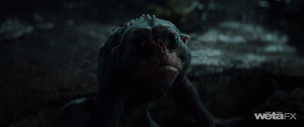 The creature design of Bud, Dek’s charming yet ruthless alien sidekick, remained consistent throughout production.