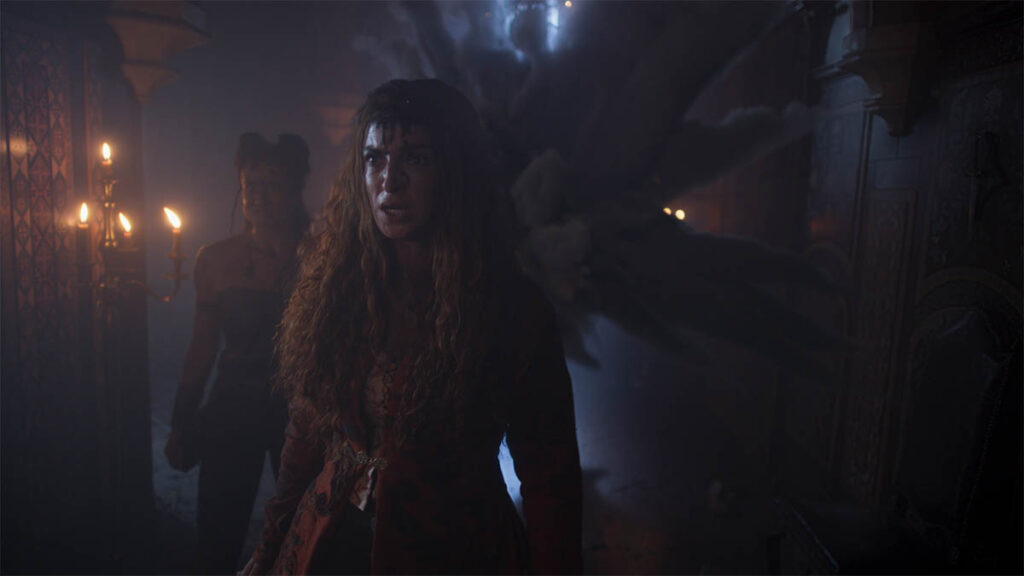 When the Lodge of Sorceresses fights Vilgefortz, it takes on an elemental aesthetic. 